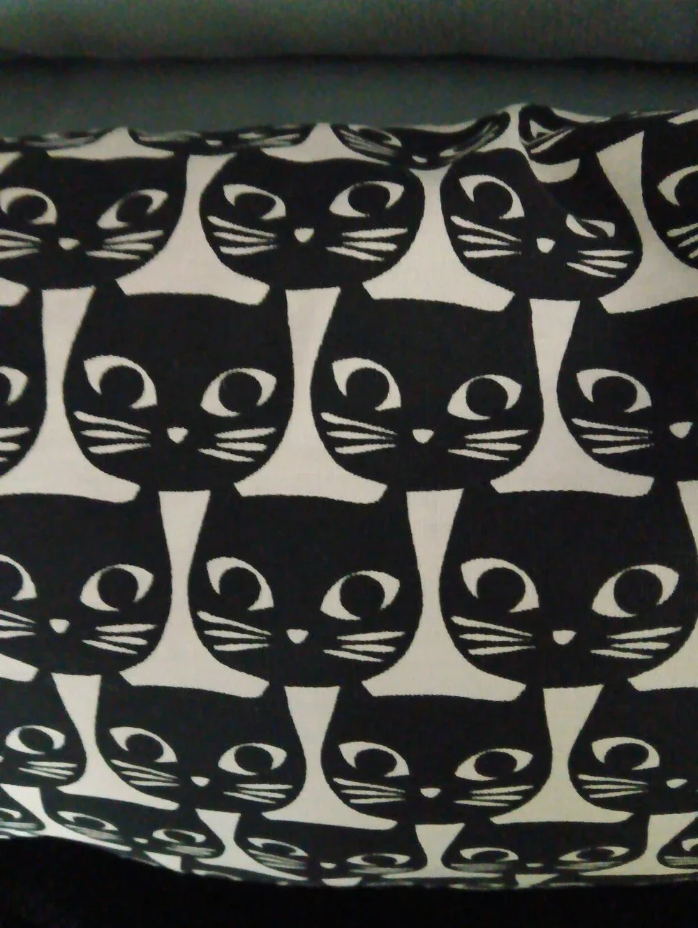 IKEA Black Cat MATTRAM Bolster Lumbar Pillows Niina Aalto Retro MCM 10x21